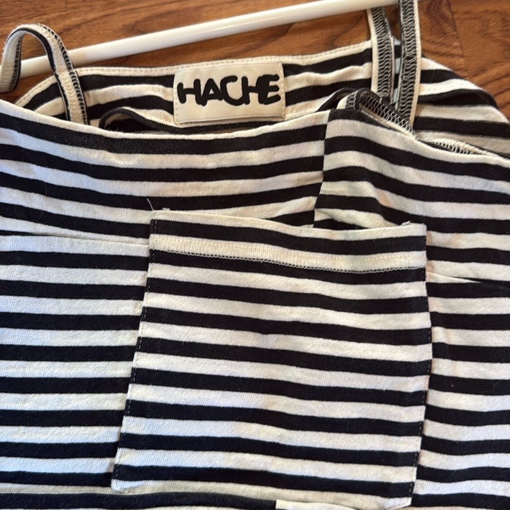 Crop top zipper side Hache designer 90s vibe